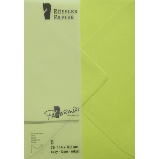 Sobre C6 Ministro Paperado Verde Lima – 5 Unidades
