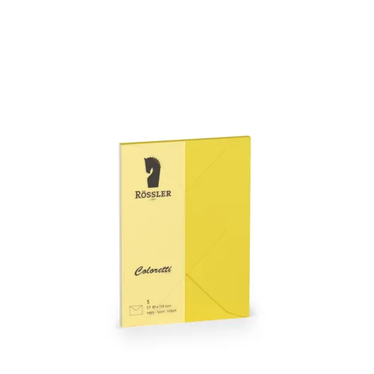 Conjunto de Sobres C7 Coloretti – 5 Unidades Amarelo