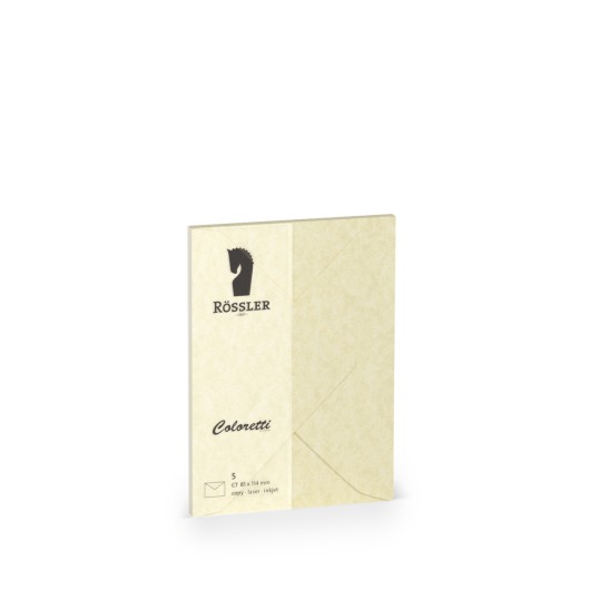 Conjunto de Sobres C7 Coloretti – 5 Unidades Pergaminho Creme