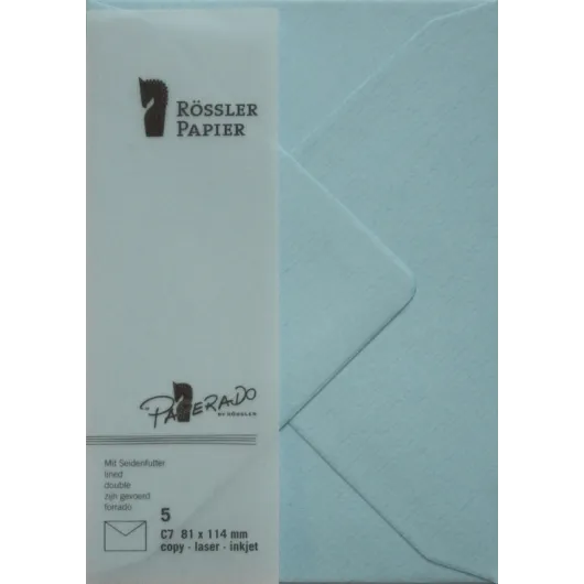 Sobre C7 Paperado Azul Água – 5 Unidades