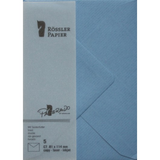 Sobre C7 Paperado Azul – 5 Unidades