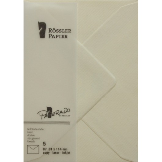 Sobre C7 Paperado Crema – 5 Unidades