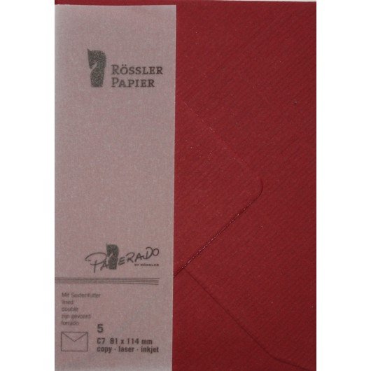 Sobre C7 Paperado – 5 Unidades Granate