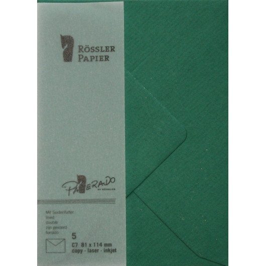 Sobre C7 Paperado Verde Acebo – 5 Unidades