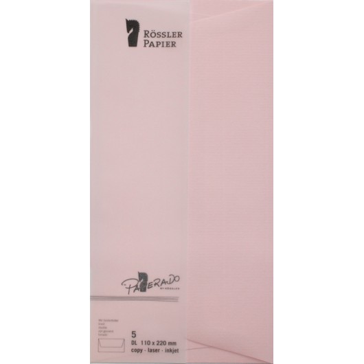 Sobre DL Americano Paperado Rosa – 5 Unidades