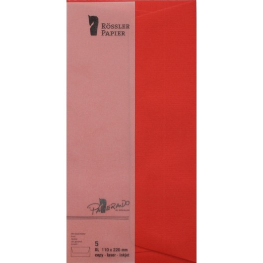 Sobre DL Americano Paperado 5 Unidades Tomate