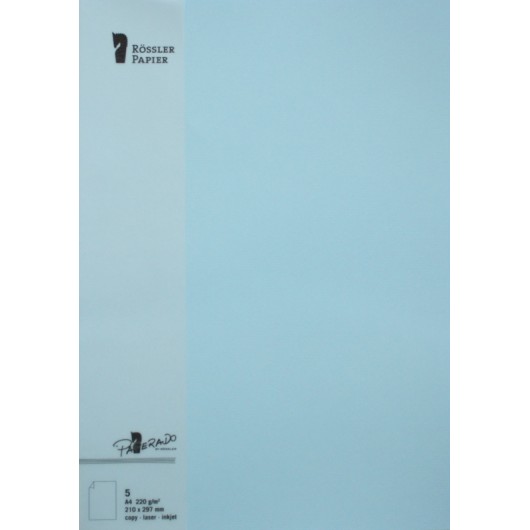 Tarjeta A4 Paperado Azul Água – 5 Unidades