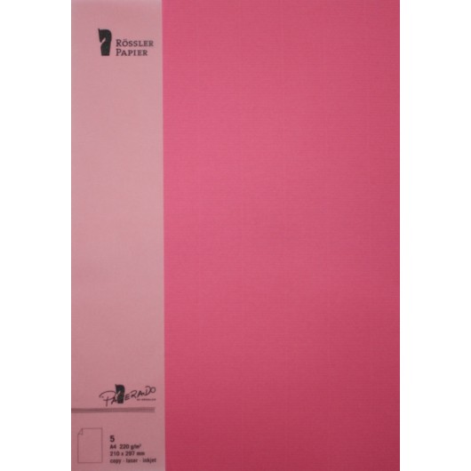 Tarjeta A4 Paperado Fúcsia – 5 Unidades