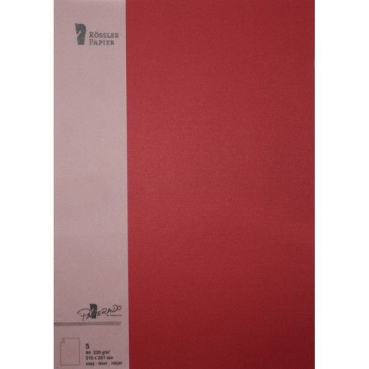 Tarjeta A4 Paperado Granate – 5 Unidades