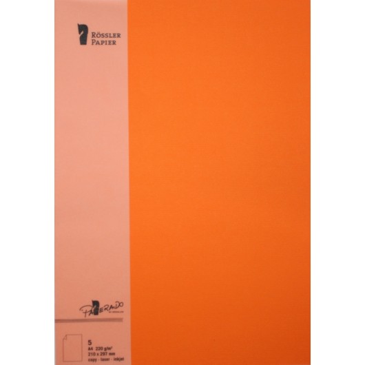 Tarjeta A4 Paperado Laranja – 5 Unidades