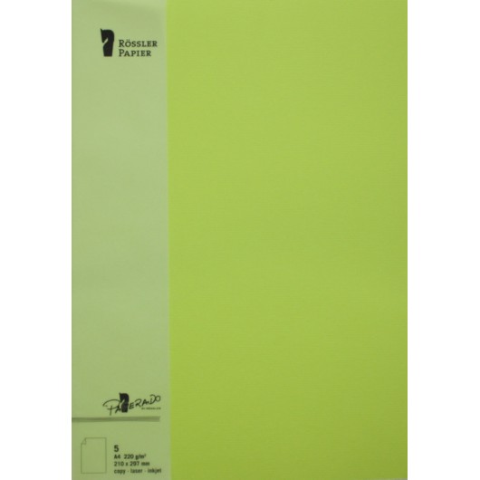 Tarjeta A4 Paperado Verde Lima – 5 Unidades