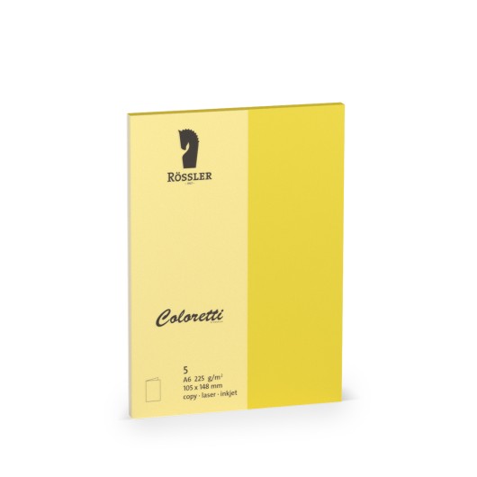 Tarjeta A6 Doble Coloretti – 5 Unidades Amarelo