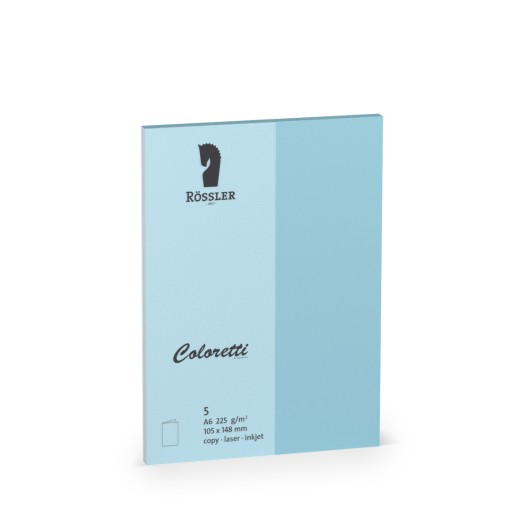 Tarjeta A6 Doble Coloretti – 5 Unidades Azul Céu