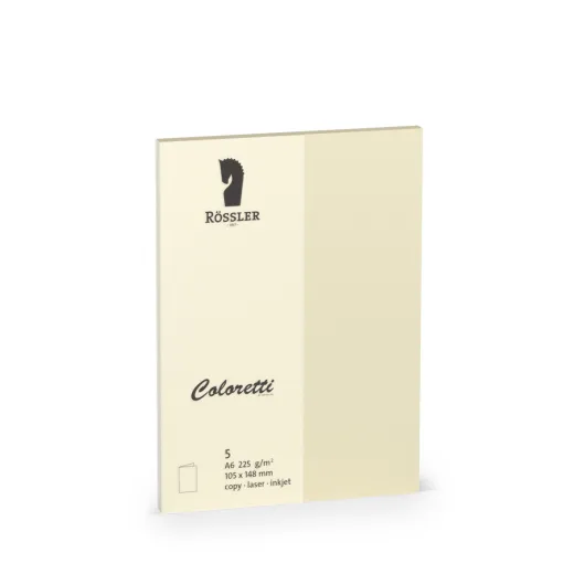 Tarjeta A6 Doble Coloretti – 5 Unidades Creme
