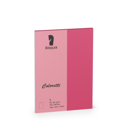 Tarjeta A6 Doble Coloretti – 5 Unidades Fucsia