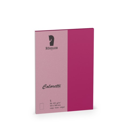 Tarjeta A6 Doble Coloretti – 5 Unidades Magenta