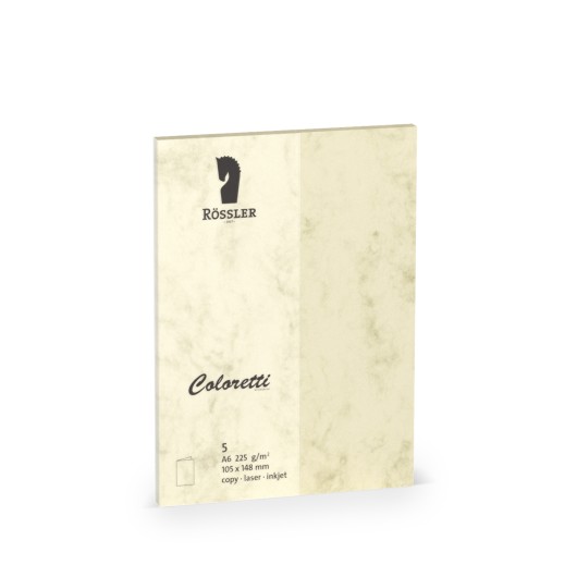 Tarjeta A6 Doblada Coloretti 5 Unidades Mármore Creme