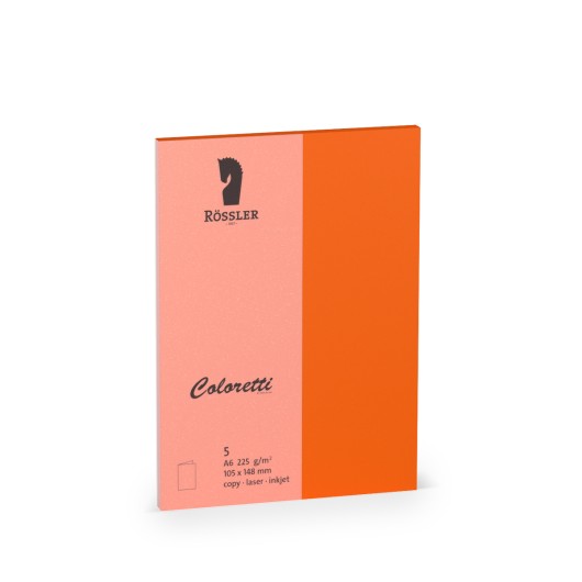 Tarjeta A6 Doble Coloretti – 5 Unidades Laranja