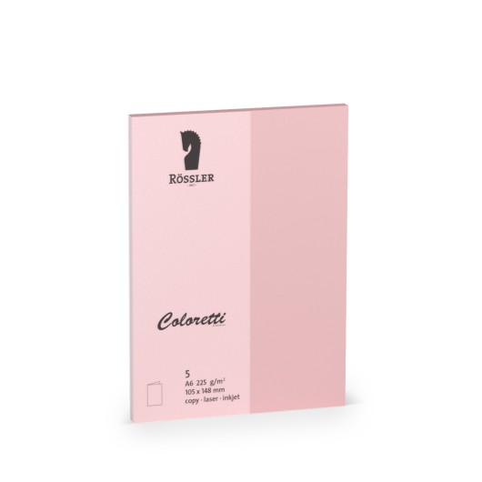 Tarjeta A6 Doble Coloretti – 5 Unidades Rosa