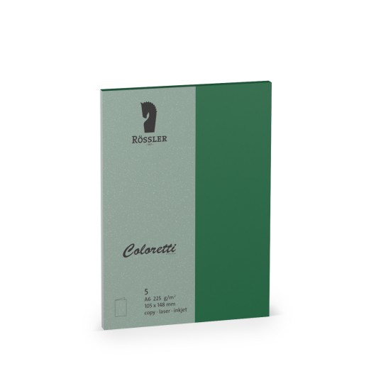 Tarjeta A6 Doble Coloretti – 5 Unidades Verde Escuro