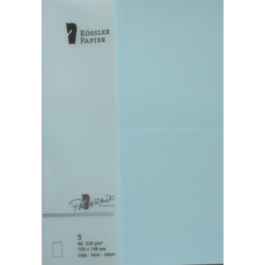 Tarjetas A6 Paperado Azul Água – 5 Unidades
