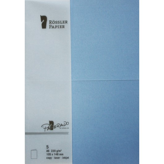 Tarjetas A6 Paperado Azul – 5 Unidades