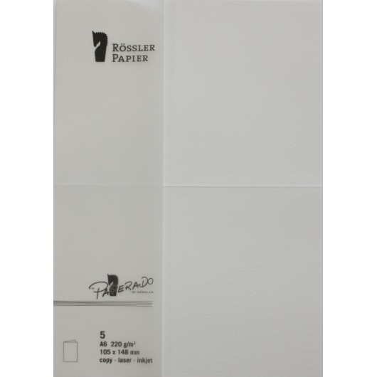 Tarjetas A6 Paperado Blanco – 5 Unidades