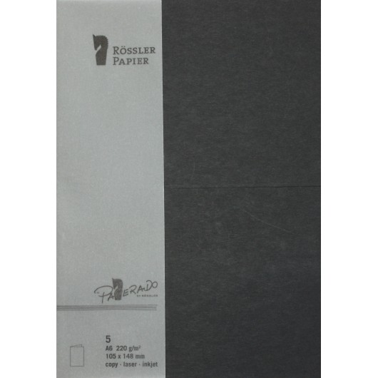 Tarjetas A6 Paperado Negro – 5 Unidades