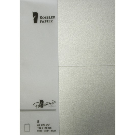 Tarjetas A6 Paperado Plata – 5 Unidades