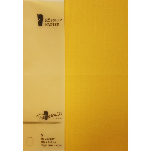 Tarjetas A6 Paperado Yema – 5 Unidades