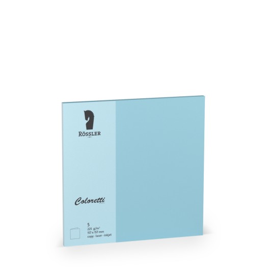 Tarjeta Doble 157×157 Coloretti 5 Unidades Azul Céu