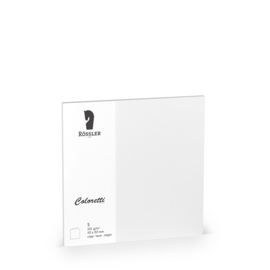 Tarjeta Doble 157×157 Coloretti 5 Unidades Branco
