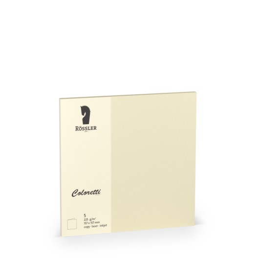 Tarjeta Doble 157×157 Coloretti 5 Unidades Creme