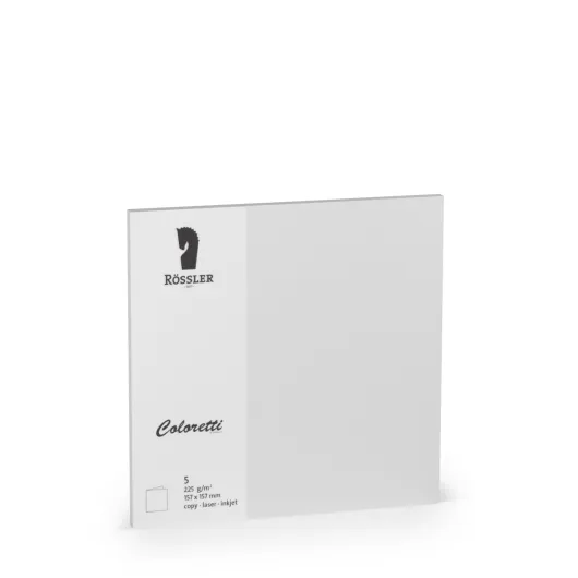 Tarjeta Doble 157×157 Coloretti 5 Unidades Gris Claro