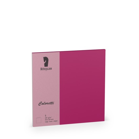 Tarjeta Doble 157×157 Coloretti 5 Unidades Magenta