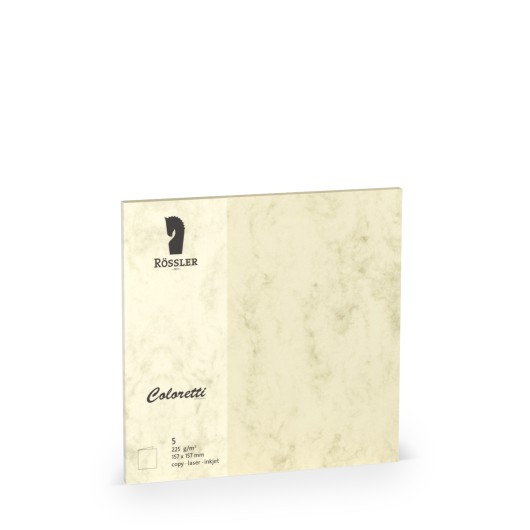 Tarjeta Doble 157×157 Coloretti – 5 Unidades Mármore Creme