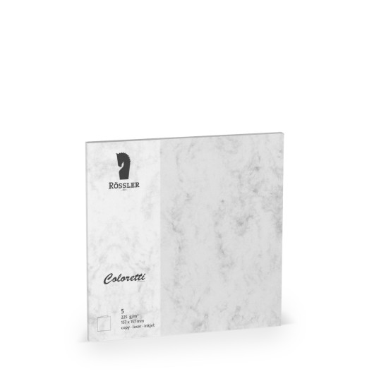 Tarjeta Doble 157×157 Coloretti 5 Unidades Mármore Gris