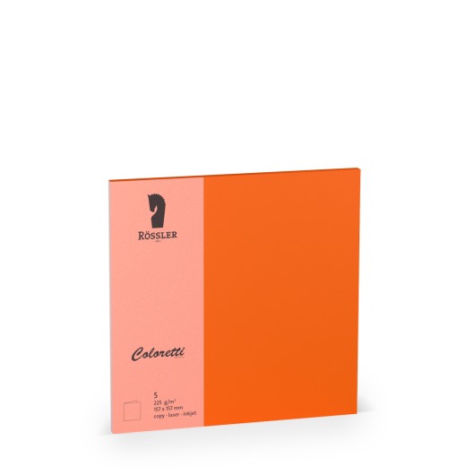 Tarjeta Doble 157×157 Coloretti 5 Unidades Laranja