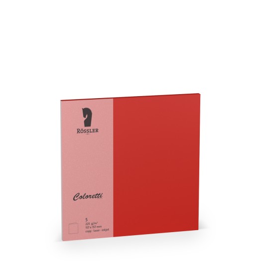 Tarjeta Doble 157×157 Coloretti 5 Unidades Vermelho