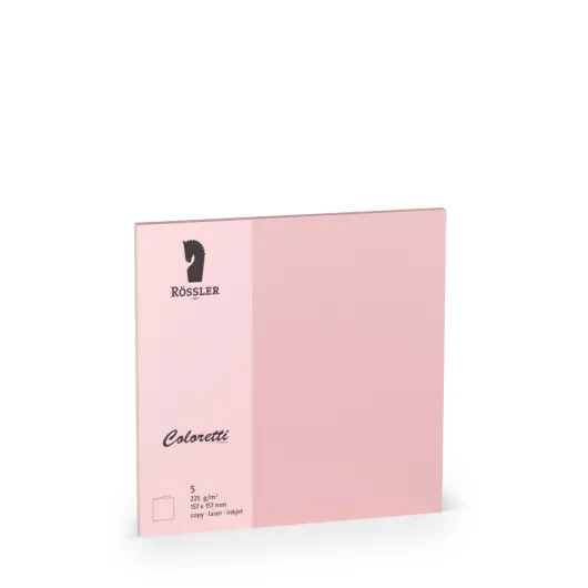 Tarjeta Doble 157×157 Coloretti 5 Unidades Rosa