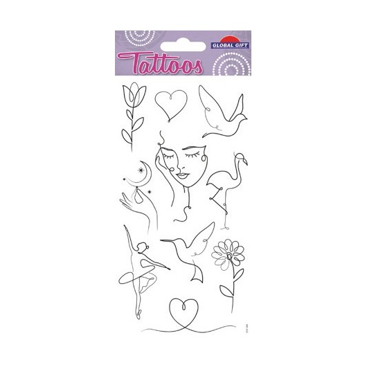 Tatuagens Temporárias Arte Linear