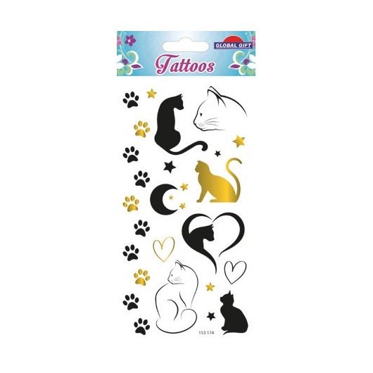 Tatuagens Temporárias Gatos e Pegadas