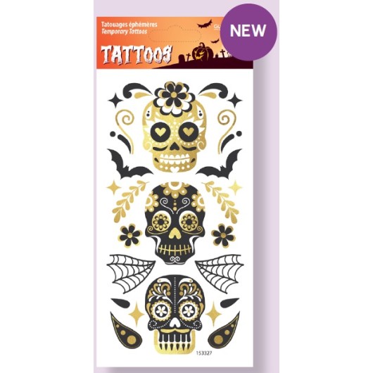 Tatuagens Temporárias Halloween – Caveiras Catrinas