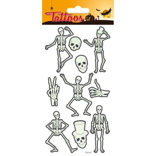Tatuagens Temporárias Halloween – Esqueletos