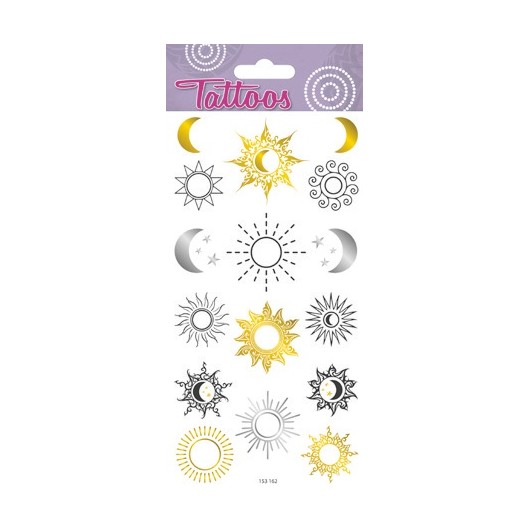 Tatuagens Temporárias Soles e Lunas