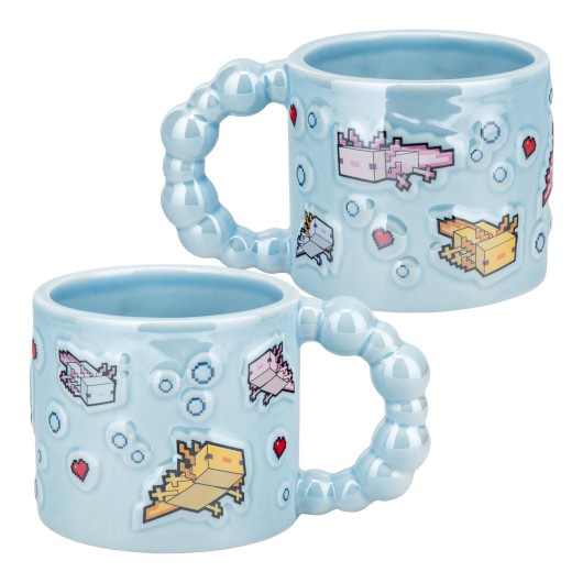 Caneca 3D Minecraft Axolotl Bubble
