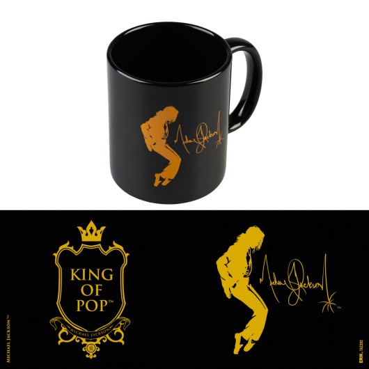 Caneca Michael Jackson King of Pop Negra