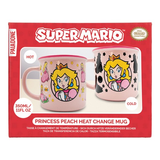 Caneca Termocromática Peach Super Mario
