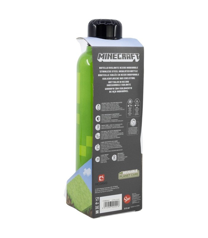 Garrafa Térmica Inox 515 ml Minecraft