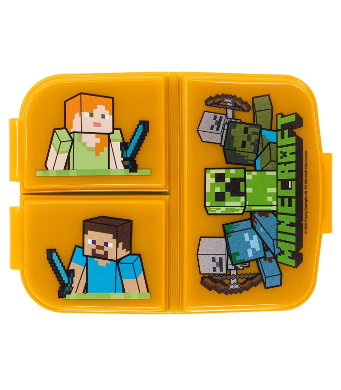 Fiambrera Múltipla Minecraft com 3 Compartimentos